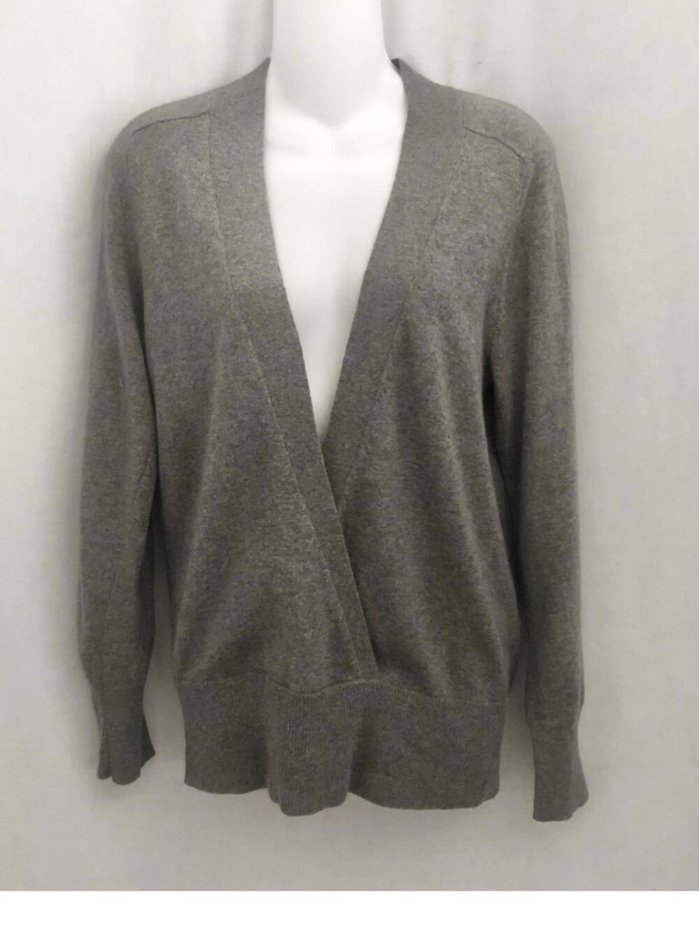 J. Crew Faux Wrap Surplice Sweater Wool Cashmere Blend Size Medium